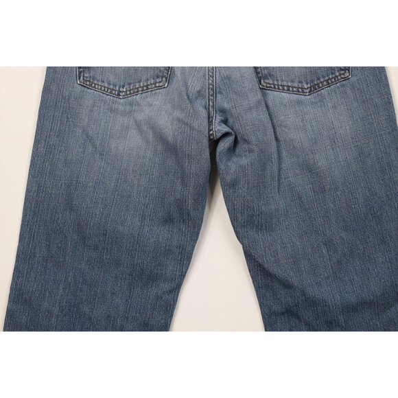 Vintage Y2K Lucky Brand Mens 32x32 Distressed Flared Wide Leg Denim Jeans Blue - Picture 14 of 16